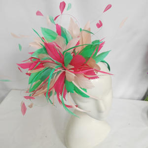 Pinza de pelo Fascinator de malla de plumas de alta calidad para damas Tea Party Church Wedding Headpiece Racing Accessories Casual Beach - Product Image 2