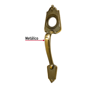 3 stemmi per porte in metallo, finitura in ottone antico - Product Image 3