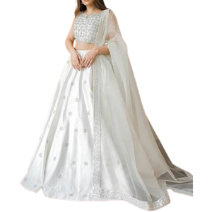 À la mode Vente Chaude Designer Femmes Lehenga Choli De Mariée Lehenga Traditionnel Ethnique Lehenga Choli Blanc Indien Robe De Soirée Femmes - Product Image 1