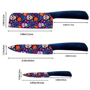 Cuchillo de Chef de Cerámica de Alta Calidad, Juego de 3 Cuchillos de Cocina con Mango de Plástico Resistente, para Acampar al Aire Libre, Gran Venta - Product Image 2