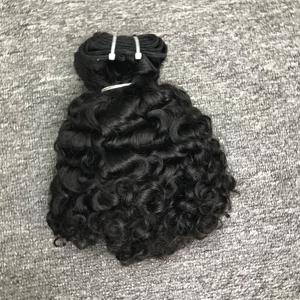 Vente en gros 1B couleur birmane bouclée 100% vierge non traitée HD dentelle fermeture Machine Double trame 100g Bundle extensions de cheveux humains - Product Image 2