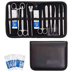 Kit de dissection complet pour étudiants en médecine avec lames en acier inoxydable, pinces, ciseaux et étui pour la formation - Product Image 3