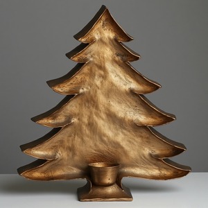 Panier d'arbre de Noël Noel classique avec surface en métal doré poli conçu pour éclairer chaque pièce avec Grace Holiday Joy - Product Image 2