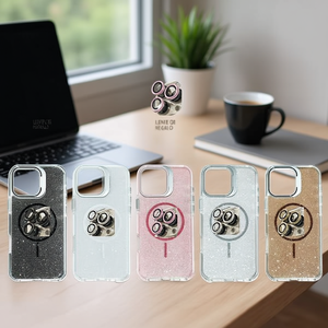 Funda para Teléfono DAM con Acabado Brillante y Soporte, Material Dual, Protección Total con Airbag, para Samsung S24 S25, Cubierta para Lente - Product Image 2