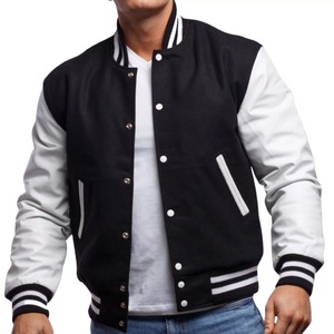 Veste de baseball vintage personnalisée pour homme, 100% coton, manches longues, style varsity, col montant, logo frontal, pour l'hiver - Product Image 3