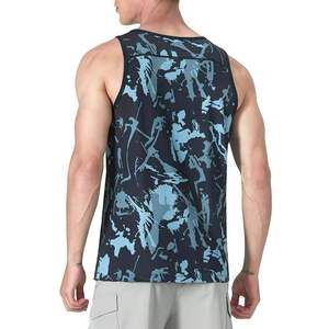Débardeur de sublimation pour homme à prix abordable, extensible, sans couture, col rond, compression, impression par transfert - Product Image 3