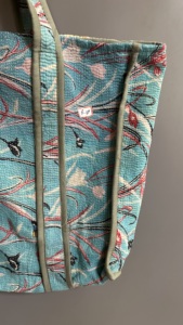 Sac fourre-tout décontracté à double poignée en coton matelassé pour femmes, sac de transport à bandoulière à double poignée pour la plage, sac de voyage durable - Product Image 2