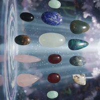 Cabochons de pierres précieuses naturelles de haute qualité, taillés en forme de rose, rubis/ambre, pierres précieuses en vrac, mélange de couleurs H.A. Marque Gems