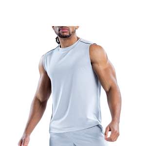 Camiseta Deportiva de Compresión Personalizada al por Mayor para Hombre, Camiseta sin Mangas Transpirable con Logotipo Personalizado para Entrenamiento - Product Image 3