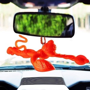 Traditionnel Orange plastique volant seigneur Hanuman suspendu idole pour porte mur fenêtre voiture Diwali but décoratif dieu Portrait - Product Image 1