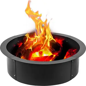 Fire Pit Ring 36-Inch Outer/30-Inch Inner Diameter Fire Pit Insert 3.0mm Thick Heavy Duty Solid Steel Fire Pit Liner DIY