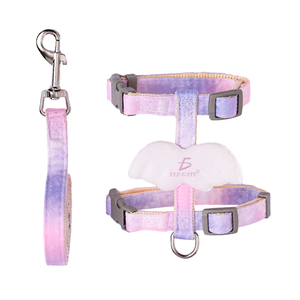 Pettorina per Gatti Piccoli con Dettaglio a Ali, Stile Semplice, in Neoprene e Nylon, con Dettagli in Acciaio Inossidabile, Anti-Fuga, Fantasia Floreale - Product Image 2