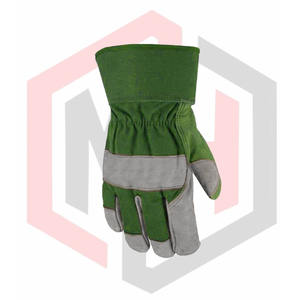 ถุงมือปาล์มหนังอุตสาหกรรมที่มีข้อมือยางระบายอากาศและทนต่อการฉีกขาดปราศจากผงซิลิโคน - Product Image 2