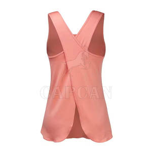 Femmes dernier Style couleur unie été entraînement débardeur respirant coton bambou Fiber décontracté Fitness tricoté vêtements en vente - Product Image 3