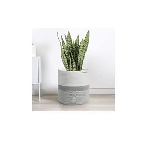 Maceta de mimbre caña de yute Wowing Biodegradable hecho a mano macetas grandes para interiores y plantas de hierba marina artículo de regalo decorativo para el hogar - Product Image 1