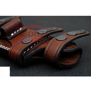 Usine livraison directe pleine Tang couteau de chasse gaine en cuir couteau de Camp couteau de boucher gaine - Product Image 1