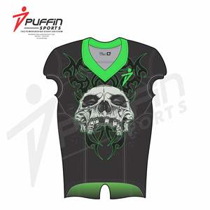 Tenues de football américain personnalisées respirantes, ensemble maillot et pantalon sublimés, nom et numéro de l'équipe, vêtements de sport OEM, 100% polyester - Product Image 4