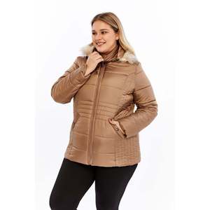 Veste matelassée grande taille avec doublure, en fourrure de vison - Product Image 2
