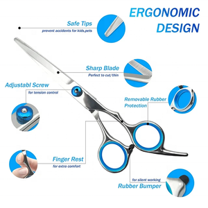Juego de tijeras de corte de pelo profesional, herramienta de salón de belleza de acero japonés con punta afilada de acero inoxidable para adelgazar peluquería - Product Image 3