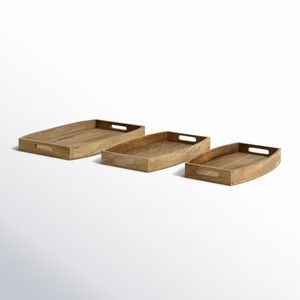Plateau en bois d'acacia de couleur beige naturel avec une forme carrée élégante et une surface lisse idéale pour la décoration intérieure - Product Image 4