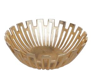 ALUMINUM DESIGNER FRUIT DISH MATT GOLD COLOR MODERN STYLE DECORATIVE BOWL for KITCHEN and TABLETOP in BULK - Product Image 5