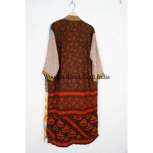 Vintage Silk Sari Kimono Hot Beach Wear <b>Women</b> Floral Printed Kimono Robe <b>Sexy</b> Silk Robes Summer Dress <b>Nightwear</b> Bathrobe - Product Image 5