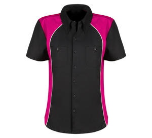 Camisas de trabajo de manga corta para mujer con logotipo personalizado Blusa de oficina de negocios corporativos Fabricante de bordado de impresión - Product Image 1