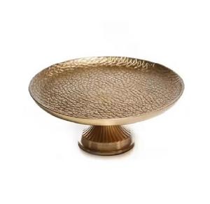 Soporte de pastel redondo para bodas, soporte de pastel de latón de diseñador con acabado dorado con cúpula de cristal, decoración de mesa para hoteles, soporte de exhibición de pasteles - Product Image 4