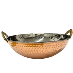 Kadai de metal duradero y resistente al calor hecho de acero inoxidable de alta calidad perfecto para cocinar comidas diversas - Product Image 4