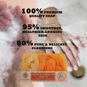 Vitamin E Almond Olive Oil Handmade Skincare Moisturizing Vanilla Solid Bar <b>Soap</b> 80g Body Face Cleanser Private Label OEM ODM - Product Image 2