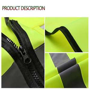 Chaleco de Seguridad Industrial de Alta Visibilidad para Trabajadores de la Construcción, Clase 2, Personalizado, con Múltiples Bolsillos, Reflectante y Colorido, de Poliéster - Product Image 5