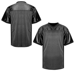 Équipe personnalisée col en V maillot de football américain 100% polyester anti-UV maille à manches courtes impression de logo personnalisé pour hommes adultes - Product Image 2