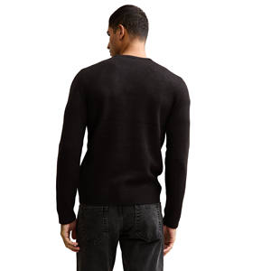 Vente en gros de pulls d'hiver pour hommes 100% laine et coton biologique à séchage rapide anti-boulochage solide manches longues - Product Image 4