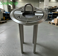 Anneau de fixation pour hélicoptère Safetrip en acier inoxydable 304, boulon de fixation souterrain pour hélicoptère, pour la sécurisation des aéronefs et la mise à la terre statique