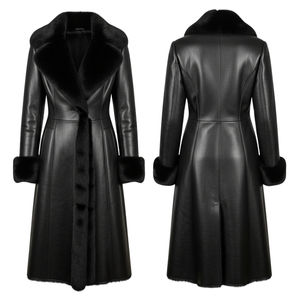 Top Selling Women's Vintage Genuine Leather Long Coat For Women High Quality Winter Wear Casual Long Coat Made By <b>Maximize</b> Wear - Product Image 5