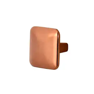 Metal Rose Gold square Shape Modern Door Knobs for Home Dresser Door Cabinet Furniture Decorative <b>Kitchen</b> Wardrobe Handle Knobs - Product Image 1