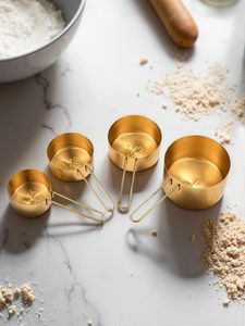 Elegant Engraved Stainless Steel <b>Measuring</b> <b>Cup</b> Set With Long Lasting Durability Perfect <b>For</b> <b>Baking</b> Cooking And Kitchen Use - Product Image 4