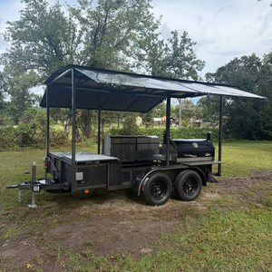 Remolque de Barbacoa y Ahumador Móvil de 8 pies, Totalmente Equipado, con Envío Gratuito, Parrilla Exterior y Cocina para Venta de Comida Ambulante - Product Image 1
