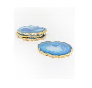 Factory Supplies Wholesale Agate Coaster Plated <b>Polished</b> Large Small More Color Natural Coaster Stone Agate Slices By RGN Export - Product Image 1