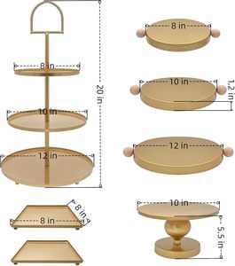 Balance to <b>Tabletop</b> <b>Displays</b> Metal Cake Stand Set Best Showcase for Party Desserts at Festive Occasions Stand at Bulk from India - Product Image 3