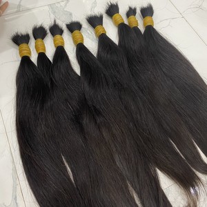Cabello humano vietnamita liso negro Natural de un solo donante virgen 100% a granel, extensiones de encaje alineadas con cutículas, estilo ondulado - Product Image 3