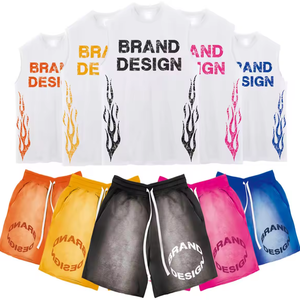 Ensemble short et chemise d'été de haute qualité en deux pièces pour hommes vêtements de gros pour vêtements de sport bas actifs - Product Image 5