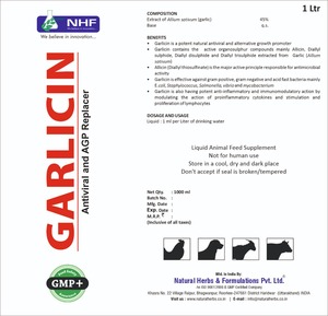 Kruidenvervanger Voor Antibioticumgroeibevorderaar, Groei Verbeteren, Fcr, Morbiditeit En Mortaliteit Bij Pluimveevogels Verminderen-Garlicine - Product Image 2