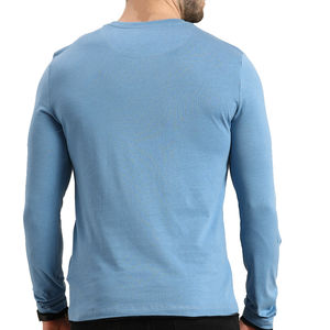 Camisetas de manga larga informales 100% de algodón para hombres Camisetas de moda personalizadas con cuello redondo - Product Image 2