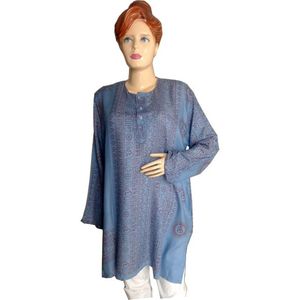 KVR Top Qualité Haute Qualité Om Kurta 100% Coton Tissu Prix de Gros Vêtements Uni Personnalisé Anti Technics Article Style Pour L'exportation - Product Image 2