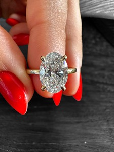 Bague élégante ovale en diamant cultivé en laboratoire pour les femmes, fiançailles, mariage, bijoux fins, cadeau de mariée, bague de déclaration - Product Image 2