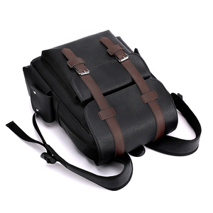 Mochila 2025 para hombre, PU Mochila de cuero, mochilas grandes para ordenador portátil, Mochilas para hombre, mochila escolar negra para adolescentes, niños, marrón - Product Image 2
