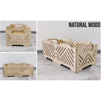 Boîte décorative de style moderne, design industriel géométrique, imperméable et écologique |   Conteneur en bois rustique avec accents, vente en gros