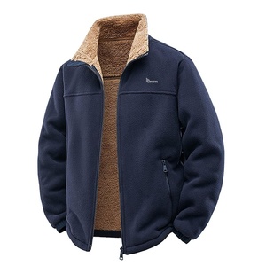 <b>Mens</b> Sweat <b>Jacket</b> with Inner Wool Lining Warm Winter Hoodie Soft Comfortable Casual Sports Outerwear for Cold Weather - Product Image 4