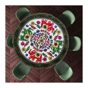 Factory Direct Sale Reliable Cute Little Floral Embroidered 100% Organic Cotton Precise Fabric Customized Pattern Table Cloth - Product Image 5